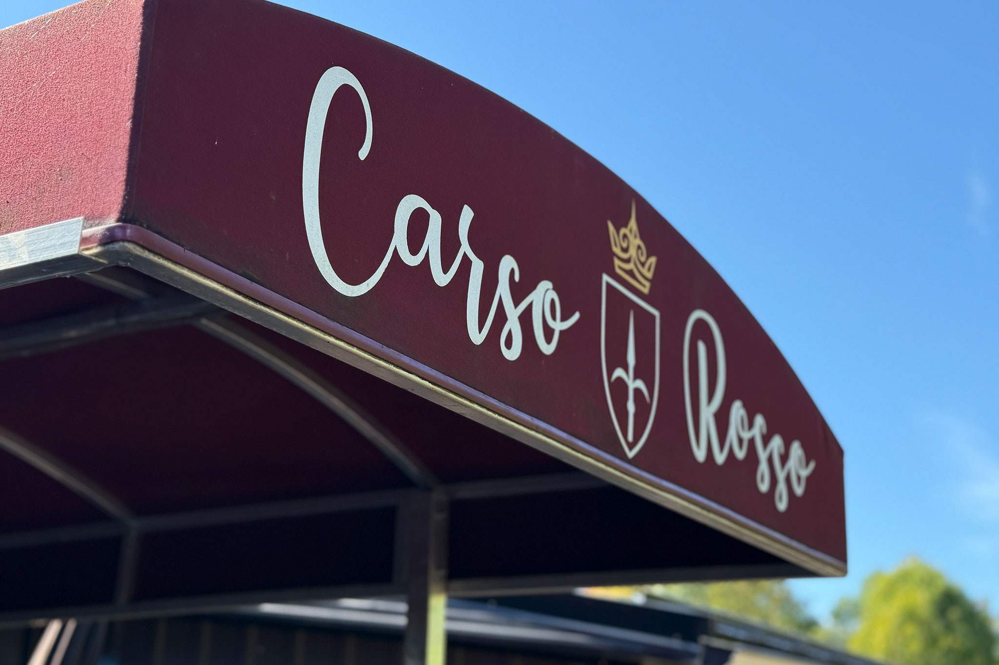 Entrance to Carso Rosso Winery's patio